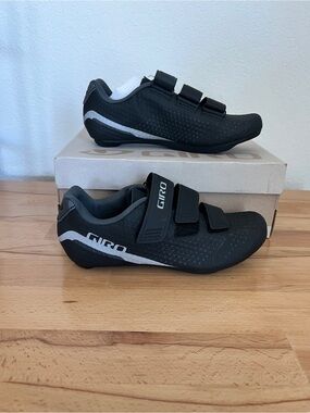 Giro Black Road Cycling Shoes with White Accents